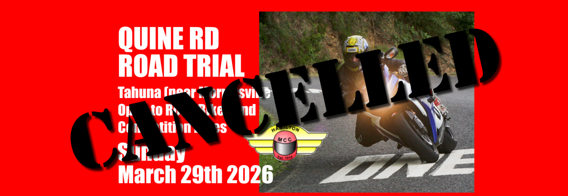 Cancelled: 2026 Quine Rd Time Trial